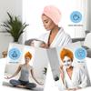 AGKXHDEC 2 Packs Microfiber Towel, Hair Turbans for Wet Hair, Drying Hair Wrap for Women (Light Pink,Apricot Yellow) view 3