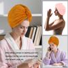 AGKXHDEC 2 Packs Microfiber Towel, Hair Turbans for Wet Hair, Drying Hair Wrap for Women (Light Pink,Apricot Yellow) view 4