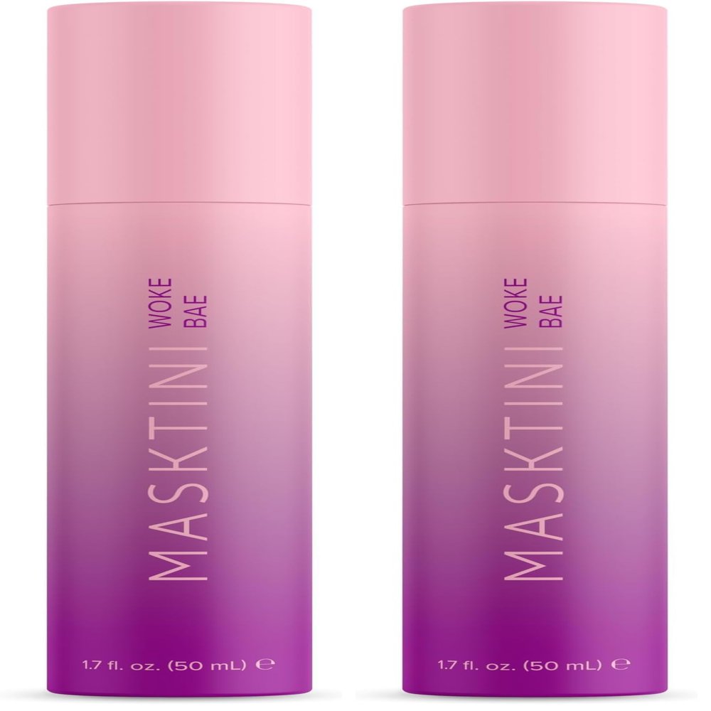 Masktini Woke Bae Whenever Moisture Spritz, 1.7 oz - Anti Aging, Hydrating Face Mist - Watermelon and Algae Extracts - Face Moisturizer for Dry Skin (Pack of 2)