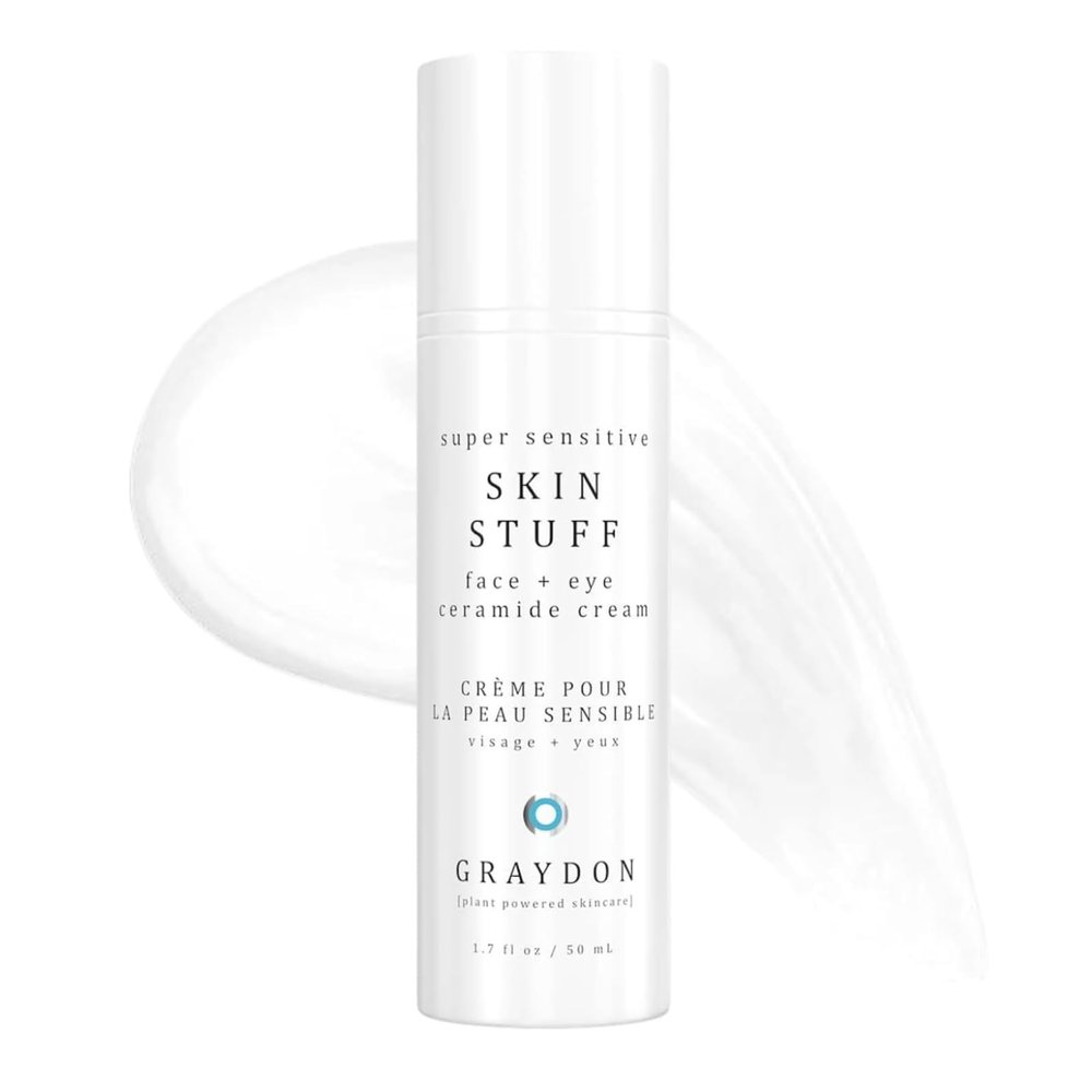 Graydon Skin Stuff Face & Eye Ceramide Moisturizing Cream | Intense Hydration, Soothes, Replenishes Moisture, Promotes Elasticity Facial Moisturizer for Acne-Prone Skin with Rosehip Oil, Maple 1.7oz