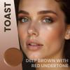 Poise Makeup HD Crme Multitasking Compact REFILL | Ultra Smooth Cream Formula Used as Eyeshadow Base, Smudge Finish Eye Color, Brow Definer, Highlight, Contour, and Lip Color, TOAST view 2