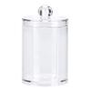 Acrylic Makeup Cotton Swab Holder, Transparent Organizer Box for Cosmetics and Earrings, Storage Solution for Desk Tidy, Acrylic Cotton Pad Box, 7.5X7.5X11Cm view 1