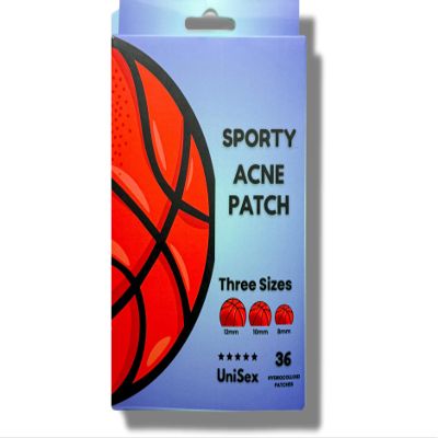 Sporty Acne Patches  Hydrocolloid Spot Cover for Zits, Pimples & Blemishes, Fast-Acting Formula, Long-Lasting & Gentle on Skin. (36 Count)