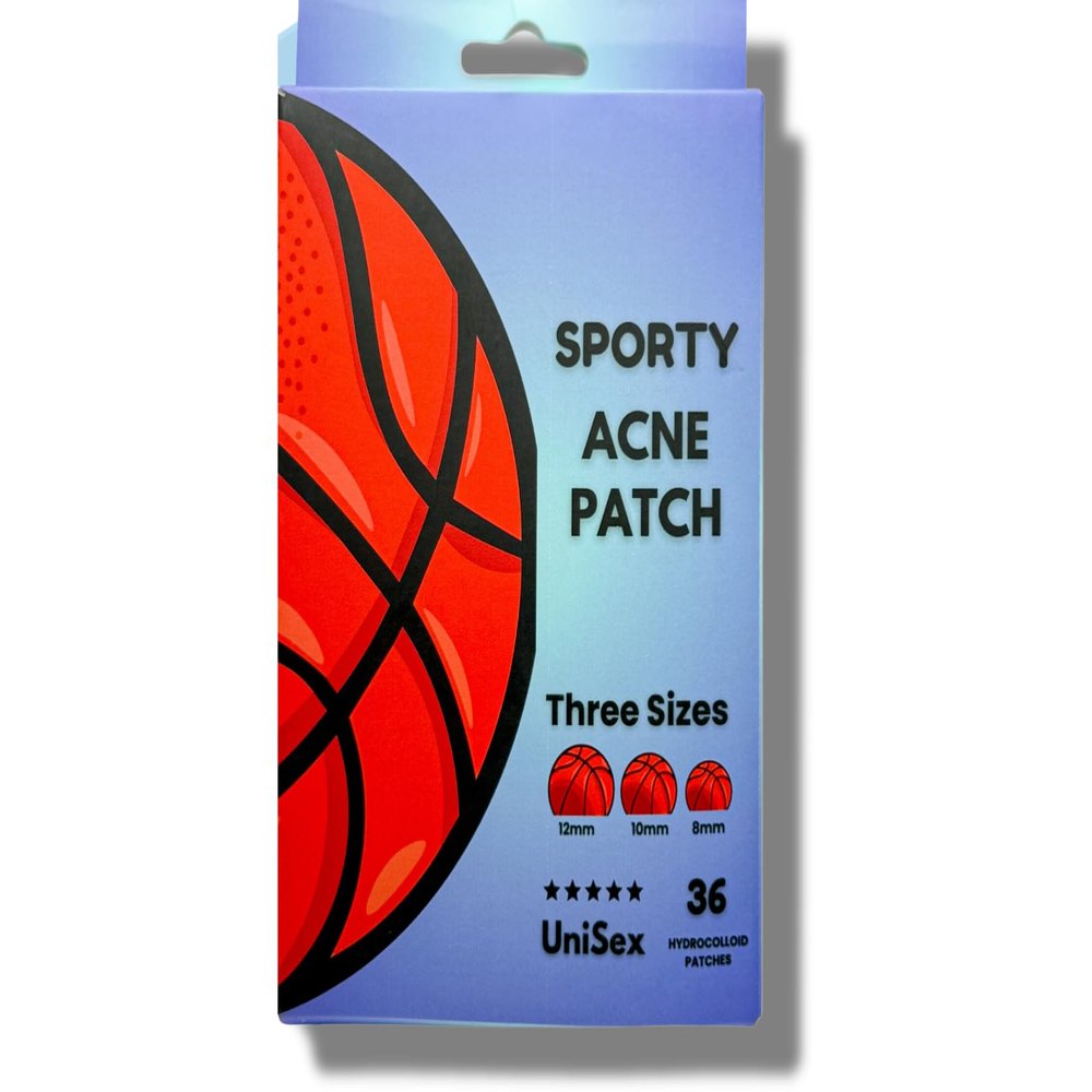 Sporty Acne Patches  Hydrocolloid Spot Cover for Zits, Pimples & Blemishes, Fast-Acting Formula, Long-Lasting & Gentle on Skin. (36 Count)
