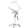 Professional Facial Steamer with Magnifying Lamp, Rolling Stand, Adjustable Height, White view 3