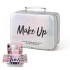 Beginner's Makeup Bag for Teenage Girls, Complete Set with Eyeshadow, Lipstick, Blush, Brushes, Lip Gloss, Mascara and Mirror Pink Complete Beginner's Cosmetic Set (Silver) view 1