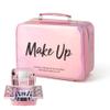 Beginner's Makeup Bag for Teenage Girls, Complete Set with Eyeshadow, Lipstick, Blush, Brushes, Lip Gloss, Mascara and Mirror Pink Complete Beginner's Cosmetic Set (Pink) view 1