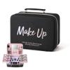Beginner's Makeup Bag for Teenage Girls, Complete Set with Eyeshadow, Lipstick, Blush, Brushes, Lip Gloss, Mascara and Mirror Pink Complete Beginner's Cosmetic Set (Black) view 1