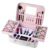 Beginner's Makeup Bag for Teenage Girls, Complete Set with Eyeshadow, Lipstick, Blush, Brushes, Lip Gloss, Mascara and Mirror Pink Complete Beginner's Cosmetic Set (Black) view 4