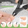 BALUCA Straight Edge Toenail Clippers for Thick Nails & Ingrown Toenails  Heavy Duty Straight Blade Toe Nail Clipper with Long Handle, Toe Nail Cutters for Adults, Seniors, Men and Women -Black view 2