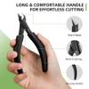 BALUCA Straight Edge Toenail Clippers for Thick Nails & Ingrown Toenails  Heavy Duty Straight Blade Toe Nail Clipper with Long Handle, Toe Nail Cutters for Adults, Seniors, Men and Women -Black view 4