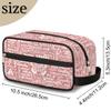 Ioracida Custom Travel Cosmetic Bag, Butterfly Personalized Makeup Bags for Grils, Large Capacity Makeup Pouch Bag, Rose Gold view 3