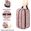 Ioracida Custom Travel Cosmetic Bag, Butterfly Personalized Makeup Bags for Grils, Large Capacity Makeup Pouch Bag, Rose Gold view 4