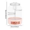 360 Rotating Cosmetic Storage Organizer for Makeup and Skincare Products, pink view 3