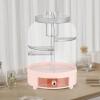 360 Rotating Cosmetic Storage Organizer for Makeup and Skincare Products, pink view 4