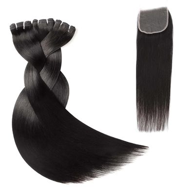 TRIIPPY Raw Hair Bundles 24 26 28 Inch with 5x5 HD Lace Closure(20 Inch)