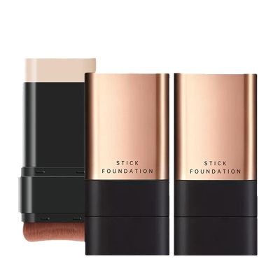 2PCS 2 in 1- Luxury Anti-Wrinkle Foudation Stick, 2025 Instant Concealing Foundation Stick with Built-in Brush (2PCS)
