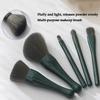 5pcs Makeup Brushes Set, Professional Makeup Brush Set Foundation Brush Blending Powder Brush, Gifts for Women Christmas Stocking Stuffers for Adults (Dark Green) view 3