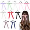 10 Pcs Bow Hair Ties, Silky Satin Elastics Hair Scrunchie, Ponytail Holder Accessories, Hair Ties with Bows, Hair Bows for Women(10 Colors) view 1