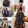 10 Pcs Bow Hair Ties, Silky Satin Elastics Hair Scrunchie, Ponytail Holder Accessories, Hair Ties with Bows, Hair Bows for Women(10 Colors) view 3