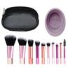 10 Pcs Mini Makeup Brushes, Premium Synthetic Foundation Powder Concealers Eye shadows Blush Kabuki Brush, Synthetic Bristles, Cruelty-Free (Mini Brush Random Color Set) view 1