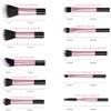 10 Pcs Mini Makeup Brushes, Premium Synthetic Foundation Powder Concealers Eye shadows Blush Kabuki Brush, Synthetic Bristles, Cruelty-Free (Mini Brush Random Color Set) view 4