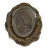 Hair Wonders Mens Hairpiece Human Hair Swiss Lace Hair System for Men Toupee Replacement Systems Natural Looking Toupee for Men 6X9#4 Medium Brown 90% Light Density view 4