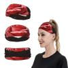 Red Roses and Love Sports Headbands for Men Women Sweatbands Moisture Wicking Workout Sweat Bands Mens Running Headband Sweat Head Bands for Tennis Stretchy Hairband view 1