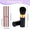 Grevosea Retractable Blusher Brush with Cover, 2 Pack Travel Makeup Brushes Kabuki Foundation Brush Extensible Face Blender Brush for Women Liquid Cream Foundation Concealer Blush Makeup Brush view 2