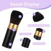Grevosea Retractable Blusher Brush with Cover, 2 Pack Travel Makeup Brushes Kabuki Foundation Brush Extensible Face Blender Brush for Women Liquid Cream Foundation Concealer Blush Makeup Brush view 3