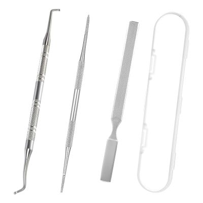 Ingrown Toenail File and Lifter Tool, Stainless Steel Ingrown Toenail Removal Kit, Under Toe Nail Cleaner Tool Pedicure Tools Kit 3 Pack