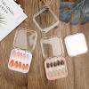 6PCS Nail Boxes for Press Ons, Acrylic Press on Nails Storage Box for Manicurist, Nail Packaging Box with 30 PCS Adhesive Double Sided Tape, Acrylic Fake Nail Display Box, Artificial False Nail Box view 3