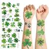 10 Sheets St. Patrick's Day Temporary Tattoos for Kids, St Patricks Day Party Supplies Green Shamrock Fake Tattoos Stickers Cute Irish Clover Water Transfer Decorations Party Favors for Boys Girls view 1