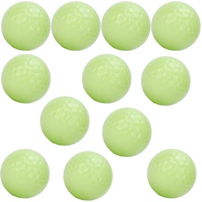 Glow in The Dark Balls, 12Pcs with Dual Fluorescent Layers Charged by Light Glow Balls, Night Balls for Night Sports and Golfing Fun