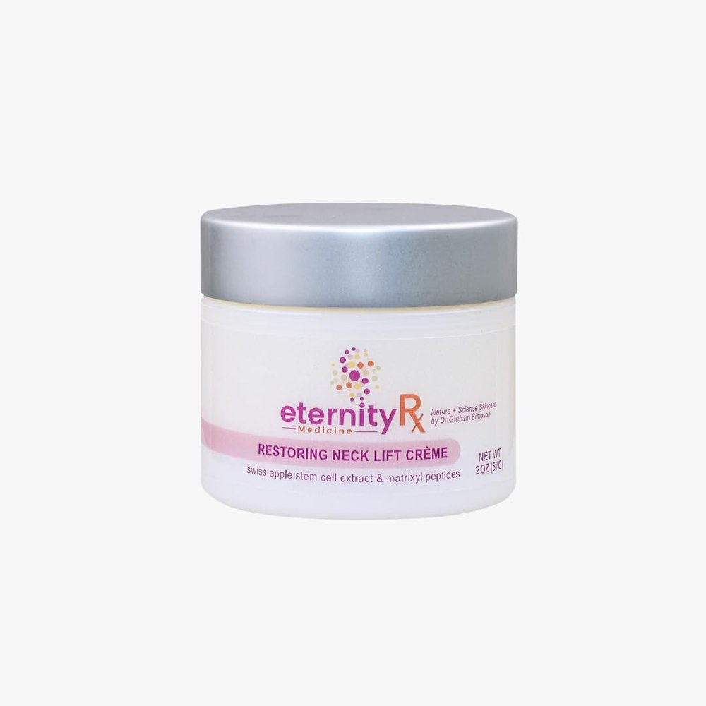 Eternity Medicine Rx Advanced Anti-Aging Neck Firming Cream with Matrixyl Peptides & Swiss Apple Stem Cells | Lifting & Tightening Moisturizer for Neck & Dcollet | Blue Light Protection (1.7 oz)
