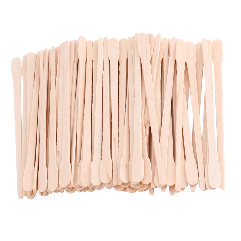 Ipetboom 600pcs Hair Removal Sticks Multifunctional Wooden Applicators for Salon Home Use for Eyebrow Shaping Body Hair Removal Easy to Handle