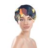 Abstract Polygonal Space Print Shower Caps for Women,Elastic and Reusable Bath Caps,Women Man Long Hair Cap view 3