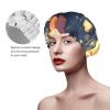 Abstract Polygonal Space Print Shower Caps for Women,Elastic and Reusable Bath Caps,Women Man Long Hair Cap view 4