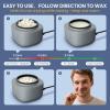 AUZEAL Nose Wax Kit Men, Nose Hair Waxing Kit with 100g Wax, 40 Sticks, Ear Hair Removal for Men, USB Fast Heat, Smart Constant Temp, Upgraded Size, Multi-Accessories, Gray view 4