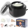 AUZEAL Nose Wax Kit Men, Nose Ear Hair Waxing Kit with 100g Wax, 40 Sticks, Nose Ear Hair Removal Kit, USB Fast Heat, Smart Constant Temp, Upgraded Size, Multi-Accessories, Black view 1
