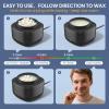 AUZEAL Nose Wax Kit Men, Nose Ear Hair Waxing Kit with 100g Wax, 40 Sticks, Nose Ear Hair Removal Kit, USB Fast Heat, Smart Constant Temp, Upgraded Size, Multi-Accessories, Black view 4
