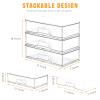 5 Pack Makeup Organizer Stackable, 12.1''L Bathroom Organizer and Storage Acrylic Undersink Drawer Organizer, Cosmetics and Beauty Supplies,Clear Plastic Storage Bins for Vanity,Pantry,Cabinet,Kitchen view 2