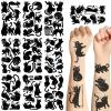 10 Sheets Temporary Tattoos, Themed Party Supplies Decoration Favors Sticker (Black Cat) view 1