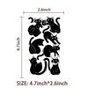 10 Sheets Temporary Tattoos, Themed Party Supplies Decoration Favors Sticker (Black Cat) view 2