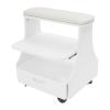 Foot Bath Spa Trolley Cart, Portable Pedicure Trolley Cart with Wheels Foot Rest Footbath Stool 110lbs Load for Home Bathroom Salon White view 4
