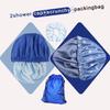 2Pcs Genergy Luxury Satin lined Shower Cap for Women Waterproof Adjustable Baths Bonnet Reusable Extra Large Double Layers and Reversible Elastic Bath Hair Shower Caps view 2