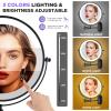 VORREMIRR Wall Mounted Makeup Mirror: 1x/20X Magnifying Mirror with Light, 8.5" Double Sided Lighted Makeup Mirror with Magnification, Vanity Mirror for Bathroom, Brush Black view 3