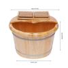 BGYUHWQ Wooden Foot Basin, Cedar Wood Foot Basin with Cover Plate, Wooden Bucket Foot Bath with Massage view 3