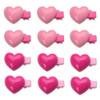 Mini Heart Hair Clips Valentines Cute Hair Barrettes for Bangs Non slip Metal Duckbill Hair Clips 12PCS Hairpins Pink Hair Accessories for Girls Holiday Party view 1