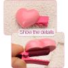 Mini Heart Hair Clips Valentines Cute Hair Barrettes for Bangs Non slip Metal Duckbill Hair Clips 12PCS Hairpins Pink Hair Accessories for Girls Holiday Party view 3